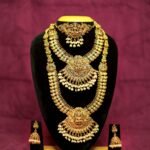 Artifical red diamond gold jewellery