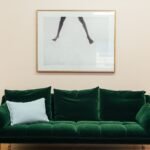 Green 3 seater sofa